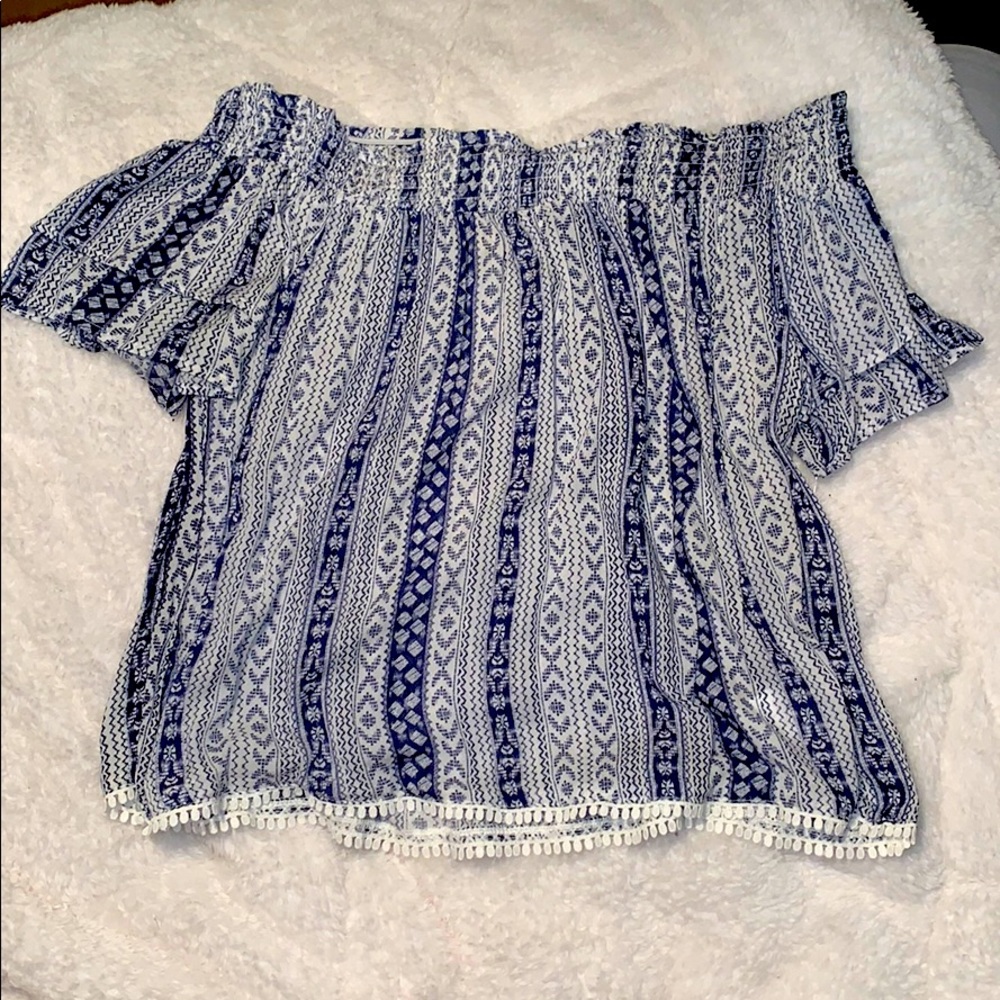 Rewind off the shoulder shirt